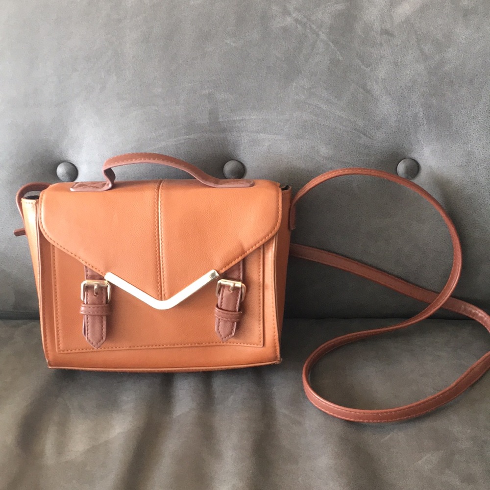 ASOS brown small satchel crossbody bag